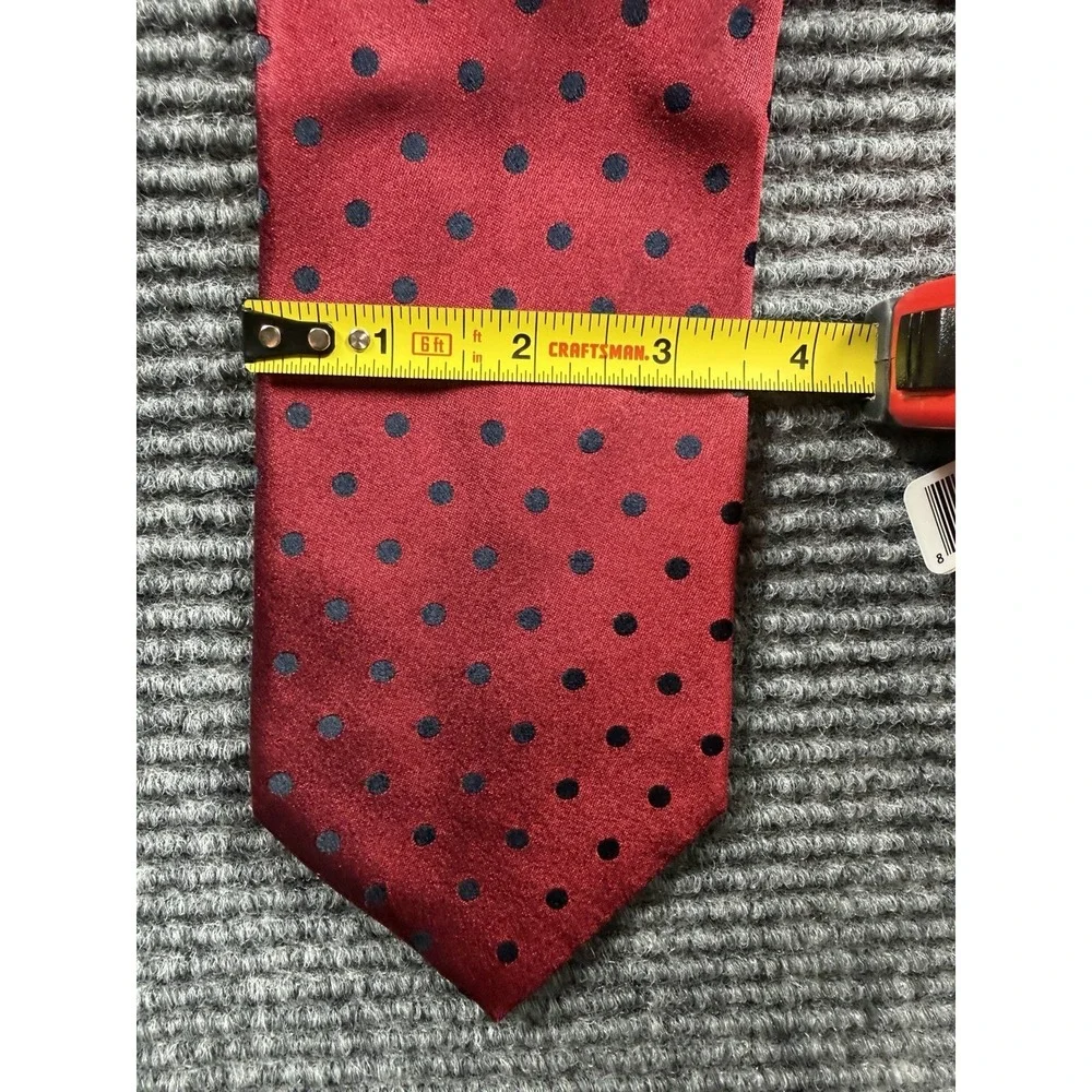 Banana‎ Republic Silk Tie Mens One Size Red Polka Dot Made In Italy Necktie